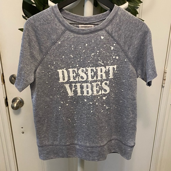 NWOT Grayson/Threads Sweatshirt Style Burnout Top Paint Splatter SS M - Picture 1 of 5